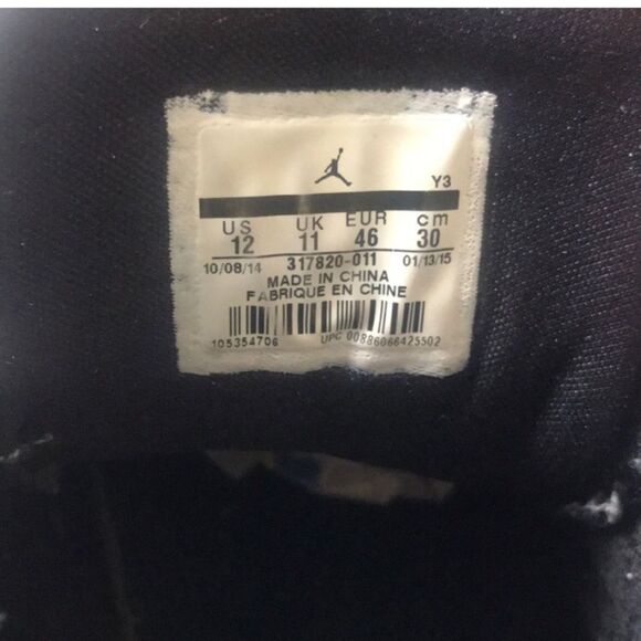 Nike Jordan Flight 23 Little Basketball Men Black and White Athletic Shoes Sz 12 - Picture 7 of 11